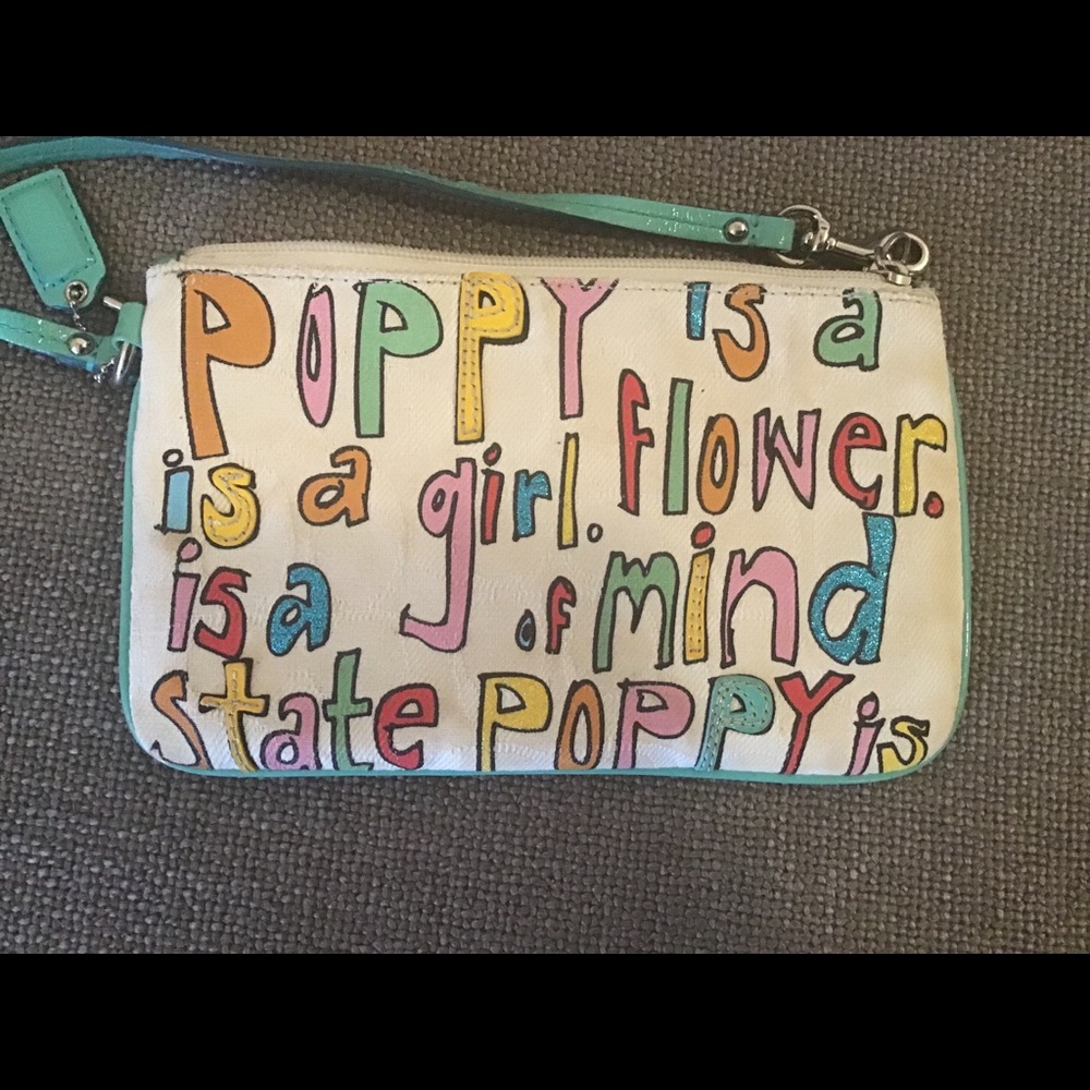 Vintage Coach Poppy collection wristlet - Picture 2 of 5